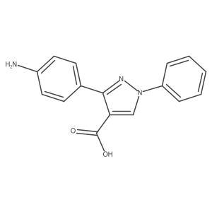 3-(4-aminophenyl)-1-phenyl-1H-pyrazole-4-carboxylic acid结构式