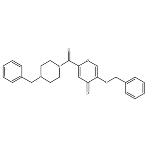 5-(benzyloxy)-2-(4-benzylpiperazine-1-carbonyl)-4H-pyran-4-one Structure