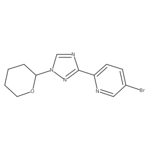 5-bromo-2-(1-(tetrahydro-2H-pyran-2-yl)-1H-1,2,4-triazol-3-yl)pyridine Structure