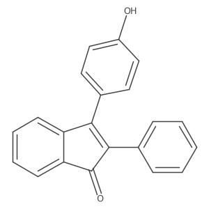 3-(4-Hydroxyphenyl)-2-phenyl-1H-inden-1-one结构式