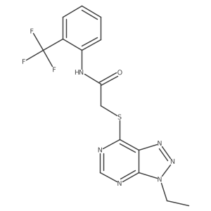 2-((3-ethyl-3H-[1,2,3]triazolo[4,5-d]pyrimidin-7-yl)thio)-N-(2-(trifluoromethyl)phenyl)acetamide Structure