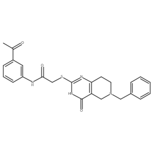 N-(3-acetylphenyl)-2-[(6-benzyl-4-oxo-3,4,5,6,7,8-hexahydropyrido[4,3-d]pyrimidin-2-yl)thio]acetamide结构式