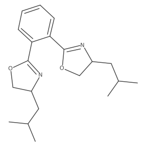 1,2-Bis((S)-4-isobutyl-4,5-dihydrooxazol-2-yl)benzene结构式