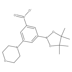 4-(3-Nitro-5-(4,4,5,5-tetramethyl-1,3,2-dioxaborolan-2-yl)phenyl)morpholine Structure