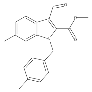 Methyl 3-formyl-6-methyl-1-(4-methylbenzyl)-1H-indole-2-carboxylate Structure