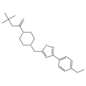 tert-Butyl 4-{[3-(4-methoxyphenyl)-1,2,4-oxadiazol-5-yl]methyl}piperazine-1-carboxylate Structure