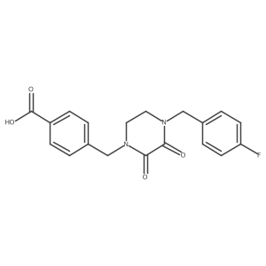 4-{[4-(4-Fluorobenzyl)-2,3-dioxopiperazin-1-yl]methyl}benzoic acid结构式