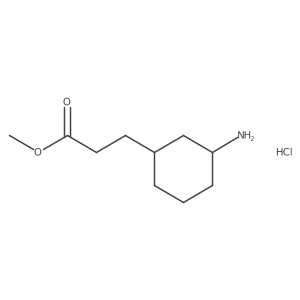 Methyl 3-(3-aminocyclohexyl)propanoate hydrochloride结构式