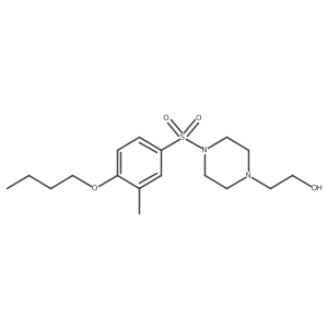 2-{4-[(4-Butoxy-3-methylphenyl)sulfonyl]-1-piperazinyl}ethanol Structure