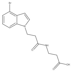 N-[3-(4-bromo-1H-indol-1-yl)propanoyl]-beta-alanine结构式