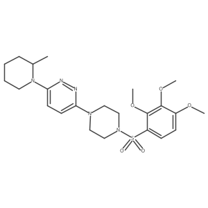 3-(2-Methylpiperidin-1-yl)-6-(4-((2,3,4-trimethoxyphenyl)sulfonyl)piperazin-1-yl)pyridazine结构式