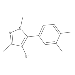 4-Bromo-5-(3,4-difluorophenyl)-1,3-dimethyl-1h-pyrazole结构式
