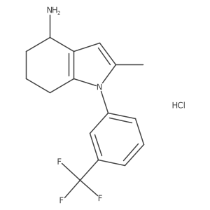 2-methyl-1-[3-(trifluoromethyl)phenyl]-4,5,6,7-tetrahydro-1H-indol-4-amine hydrochloride Structure