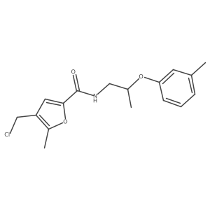 4-(Chloromethyl)-5-methyl-N-[2-(3-methylphenoxy)propyl]-2-furancarboxamide结构式