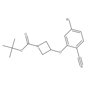 3-(5-Bromo-2-cyano-phenoxy)-azetidine-1-carboxylic acid tert-butyl ester Structure