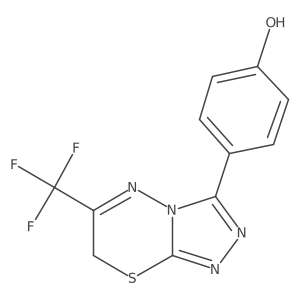 4-[6-(Trifluoromethyl)-7H-1,2,4-triazolo[3,4-b][1,3,4]thiadiazin-3-yl]phenol Structure