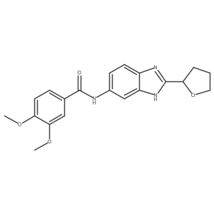 3,4-dimethoxy-N-[2-(tetrahydrofuran-2-yl)-1H-benzimidazol-5-yl]benzamide结构式