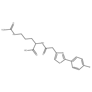 N5-(Aminocarbonyl)-N2-[2-[2-(4-fluorophenyl)-4-thiazolyl]acetyl]-L-ornithine结构式