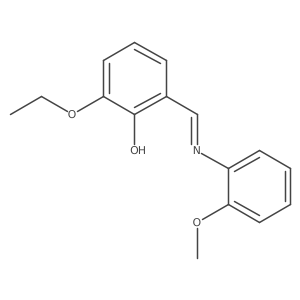 2-ethoxy-6-{(E)-[(2-methoxyphenyl)imino]methyl}phenol Structure