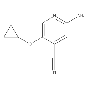 2-Amino-5-cyclopropoxyisonicotinonitrile结构式