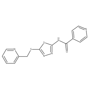 4-Pyridinecarboxamide,n-[5-[(2-pyridinylmethyl)thio]-1,3,4-thiadiazol-2-yl]- Structure