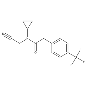 N-(cyanomethyl)-N-cyclopropyl-2-[4-(trifluoromethyl)phenyl]acetamide结构式