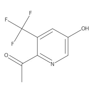 1-[5-Hydroxy-3-(trifluoromethyl)pyridin-2-yl]ethanone结构式