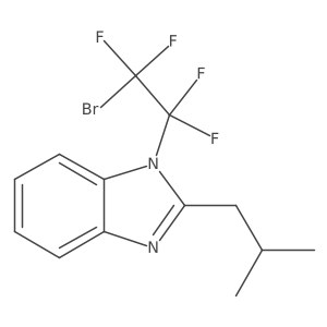1H-Benzimidazole, 1-(2-bromo-1,1,2,2-tetrafluoroethyl)-2-(2-methylpropyl)- Structure