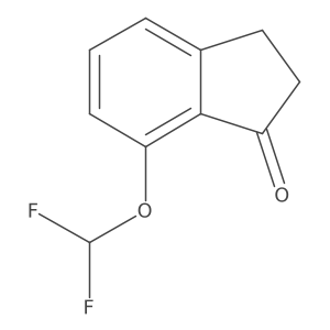 1H-Inden-1-one, 7-(difluoromethoxy)-2,3-dihydro-结构式
