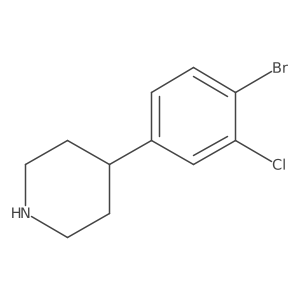 4-(4-Bromo-3-chlorophenyl)piperidine结构式