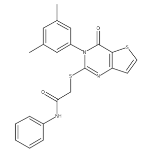 2-{[3-(3,5-dimethylphenyl)-4-oxo-3,4-dihydrothieno[3,2-d]pyrimidin-2-yl]sulfanyl}-N-phenylacetamide结构式