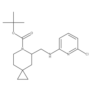 tert-butyl 5(S)-(((6-chloropyridin-2-yl)amino)methyl)-6-azaspiro[2.5]octane-6-carboxylate Structure
