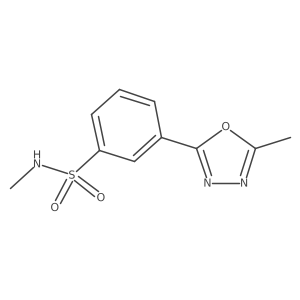 N-methyl-3-(5-methyl-1,3,4-oxadiazol-2-yl)benzenesulfonamide结构式