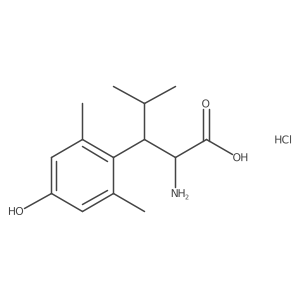 (2S,3R)-2-Amino-3-(4-hydroxy-2,6-dimethylphenyl)-4-methylpentanoic acid hydrochloride结构式