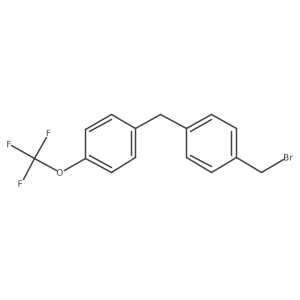 1-(Bromomethyl)-4-(4-(trifluoromethoxy)benzyl)benzene结构式