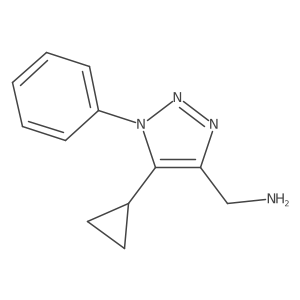 (5-cyclopropyl-1-phenyl-1H-1,2,3-triazol-4-yl)methanamine Structure
