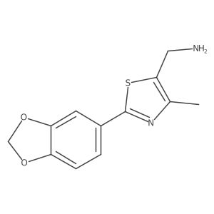 (2-(Benzo[d][1,3]dioxol-5-yl)-4-methylthiazol-5-yl)methanamine Structure