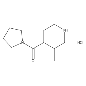 (3-Methylpiperidin-4-yl)(pyrrolidin-1-yl)methanone hydrochloride Structure