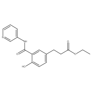 Ethyl 3-{4-hydroxy-3-[(3-pyridinylamino)carbonyl]phenyl}propanoate结构式
