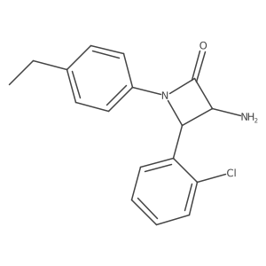 3-Amino-4-(2-chlorophenyl)-1-(4-ethylphenyl)azetidin-2-one Structure