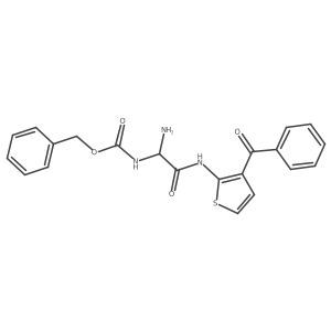 Benzyl (1-amino-2-((3-benzoylthiophen-2-yl)amino)-2-oxoethyl)carbamate Structure