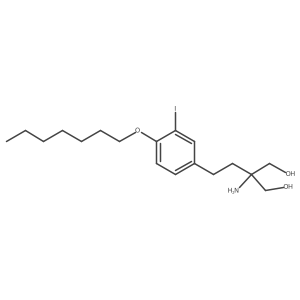 2-Amino-2-[2-[3-iodo-4-(heptyloxy)phenyl]ethyl]-1,3-propanediol结构式