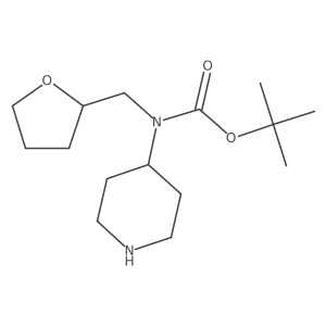 tert-butyl N-(oxolan-2-ylmethyl)-N-(piperidin-4-yl)carbamate结构式
