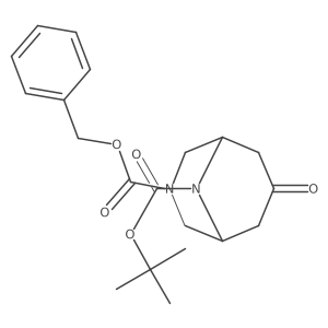 3-Benzyl 9-(tert-butyl) 7-oxo-3,9-diazabicyclo[3.3.1]nonane-3,9-dicarboxylate结构式