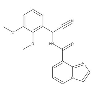 N-[cyano(2,3-dimethoxyphenyl)methyl]imidazo[1,2-a]pyridine-8-carboxamide结构式