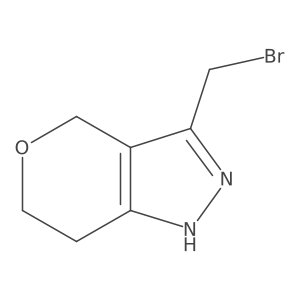 3-(Bromomethyl)-1,4,6,7-tetrahydropyrano[4,3-c]pyrazole结构式