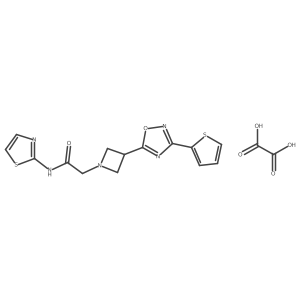 N-(thiazol-2-yl)-2-(3-(3-(thiophen-2-yl)-1,2,4-oxadiazol-5-yl)azetidin-1-yl)acetamide oxalate结构式