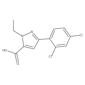 5-(2,4-Dichloro-phenyl)-2-ethyl-2H-pyrazole-3-carboxylic acid Structure