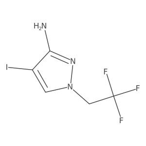 4-iodo-1-(2,2,2-trifluoroethyl)-1H-pyrazol-3-amine Structure