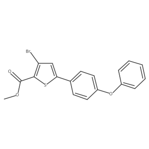 Methyl 3-bromo-5-(4-phenoxyphenyl)thiophene-2-carboxylate结构式